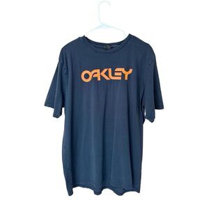 Oakley Men's Custom Fit Graphic Short Sleeve Tee Blue / Orange XXL